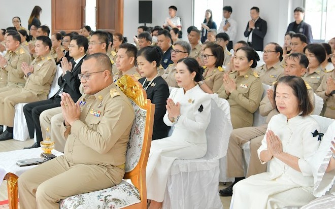 จังหวัดร้อยเอ็ด จัดพิธีเจริญพระพุทธมนต์และทำบุญ อาคารสำนักงานเหล่ากาชาดจังหวัดร้อยเอ็ด (หลังใหม่)